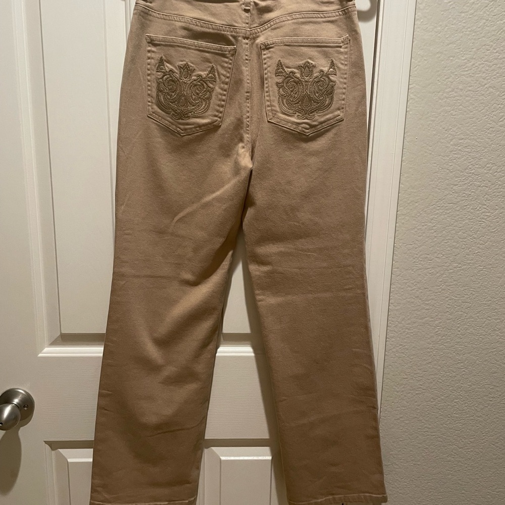 Talbots Tan Straight Leg Jeans with Classic Design